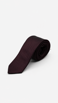 Gravata Skinny Burgundy Granulado
