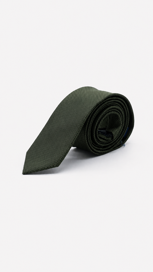 Gravata Skinny Verde Militar
