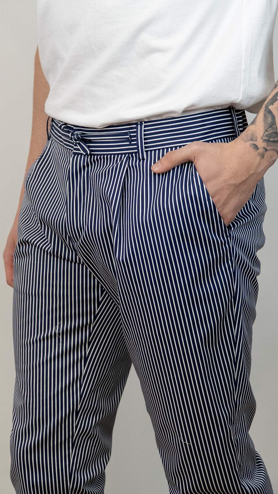 Calça travel riscas