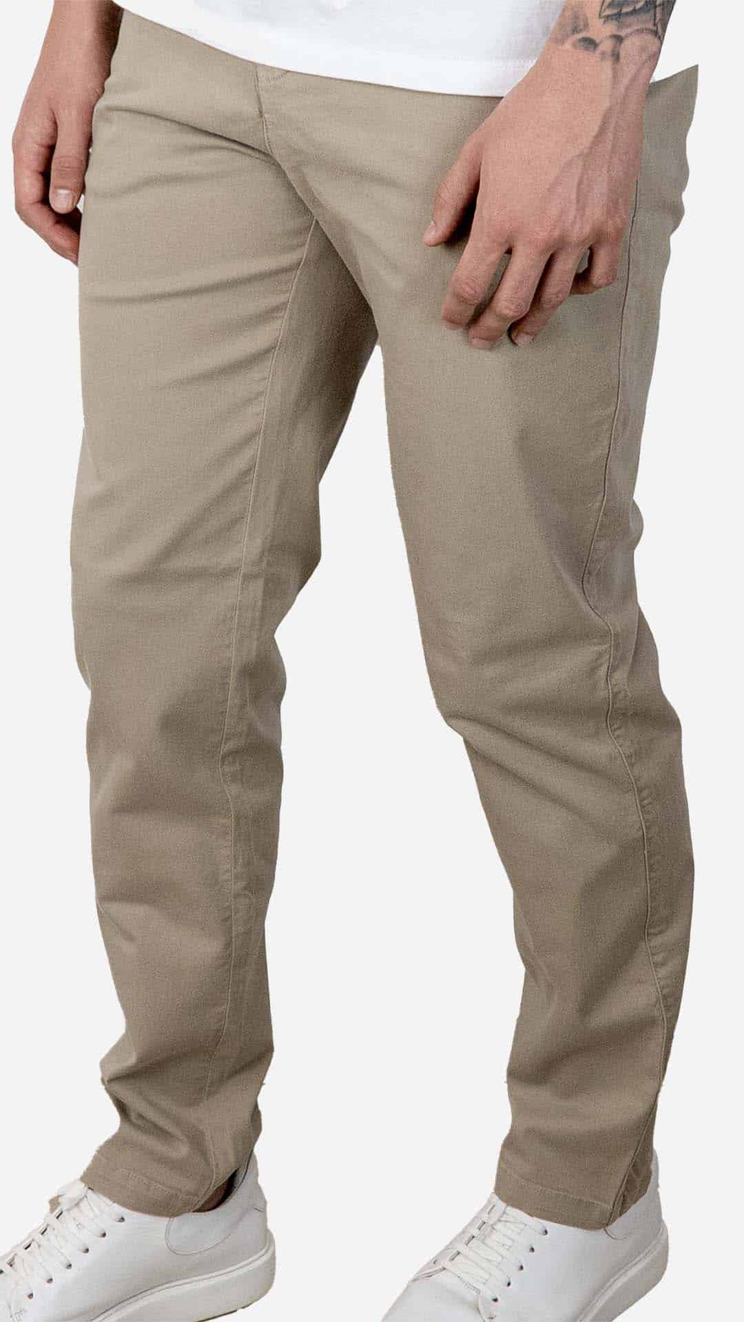 Calça de sarja bege