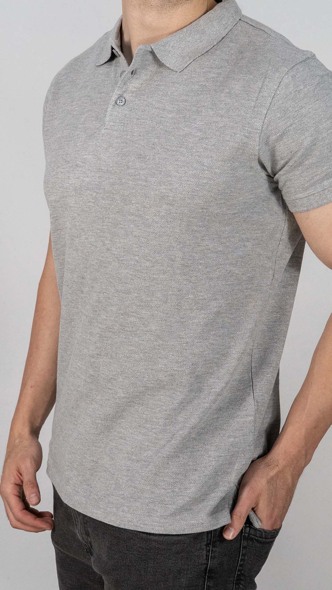 Polo Cinza Básico