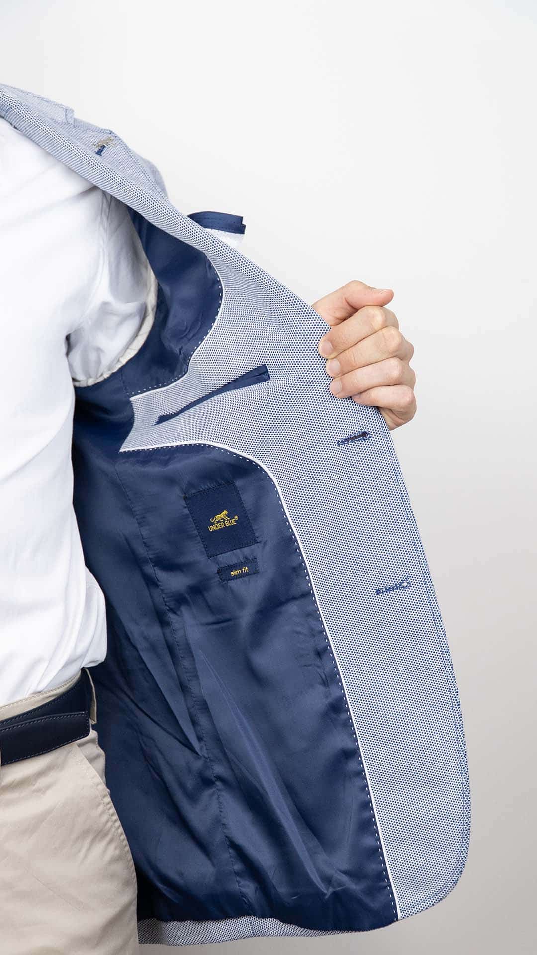 Blazer com Lenço Azul Claro