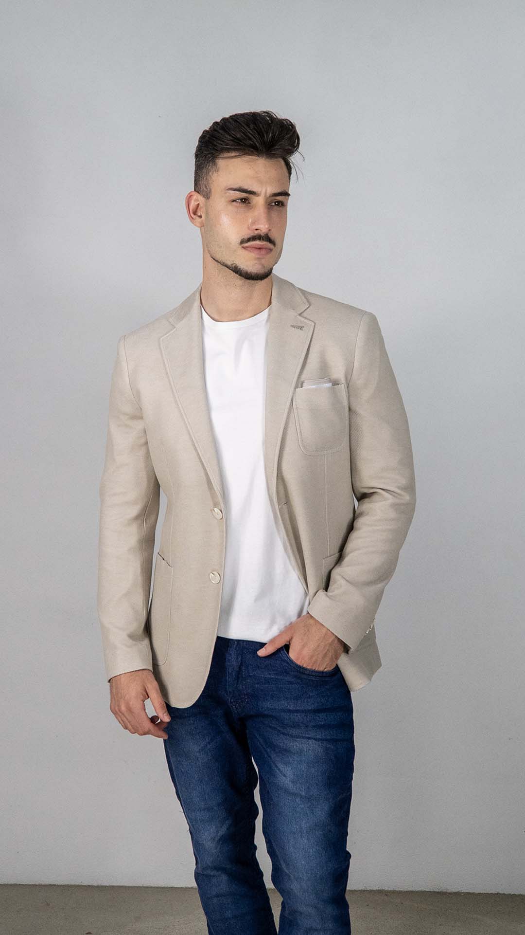 Blazer Bege com Lenço