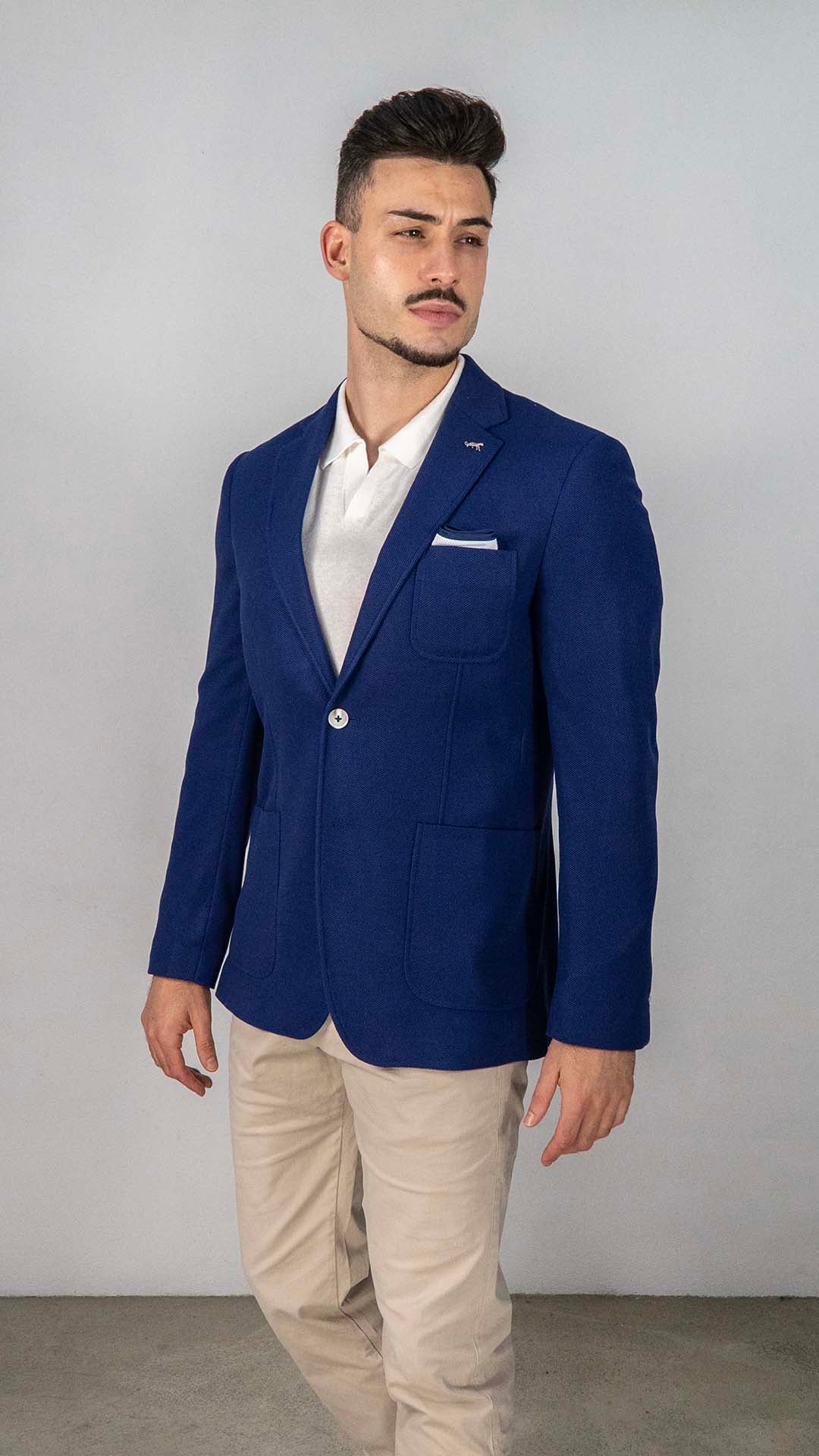 Blazer Azul com Lenço