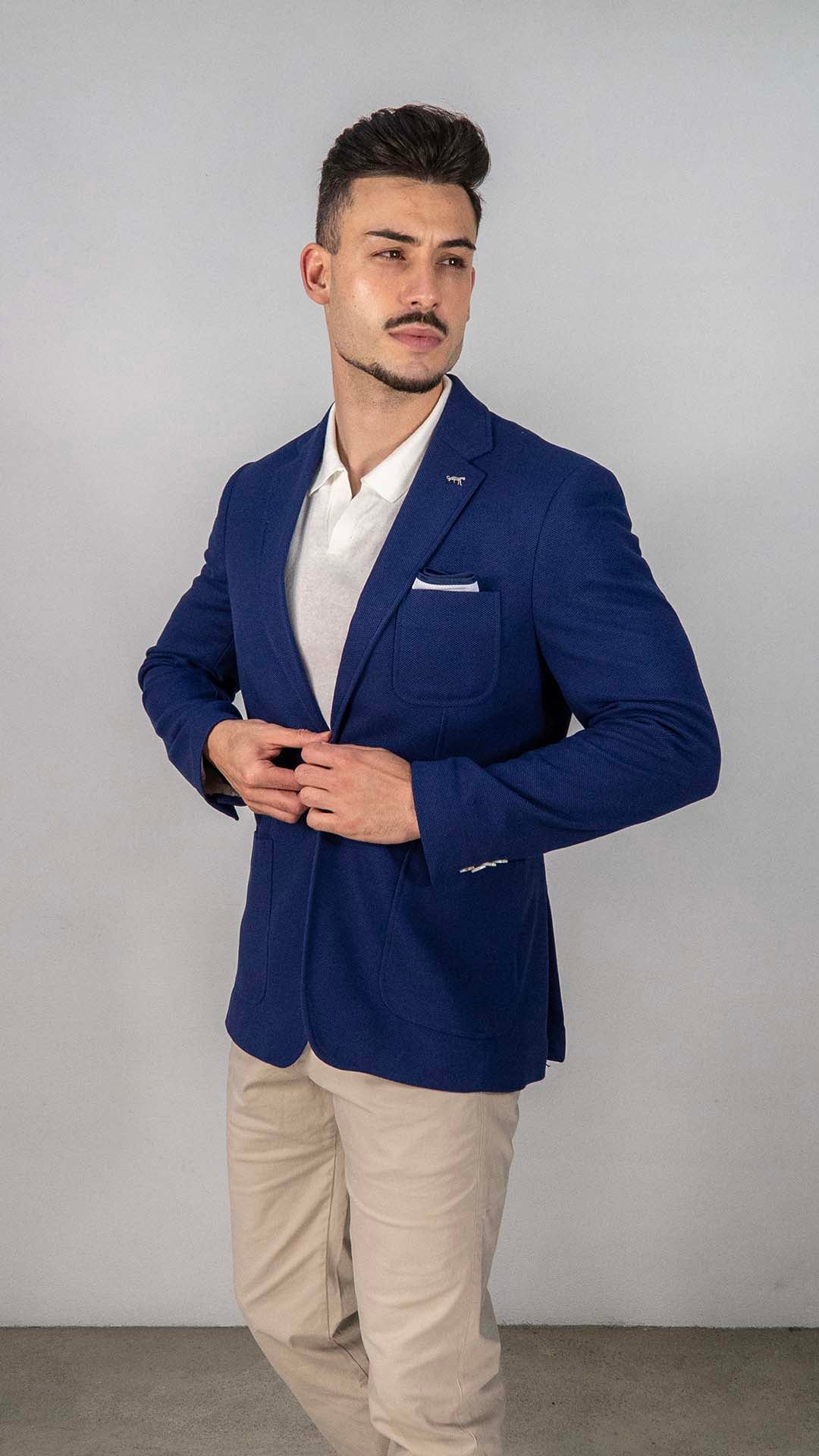 Blazer Azul com Lenço