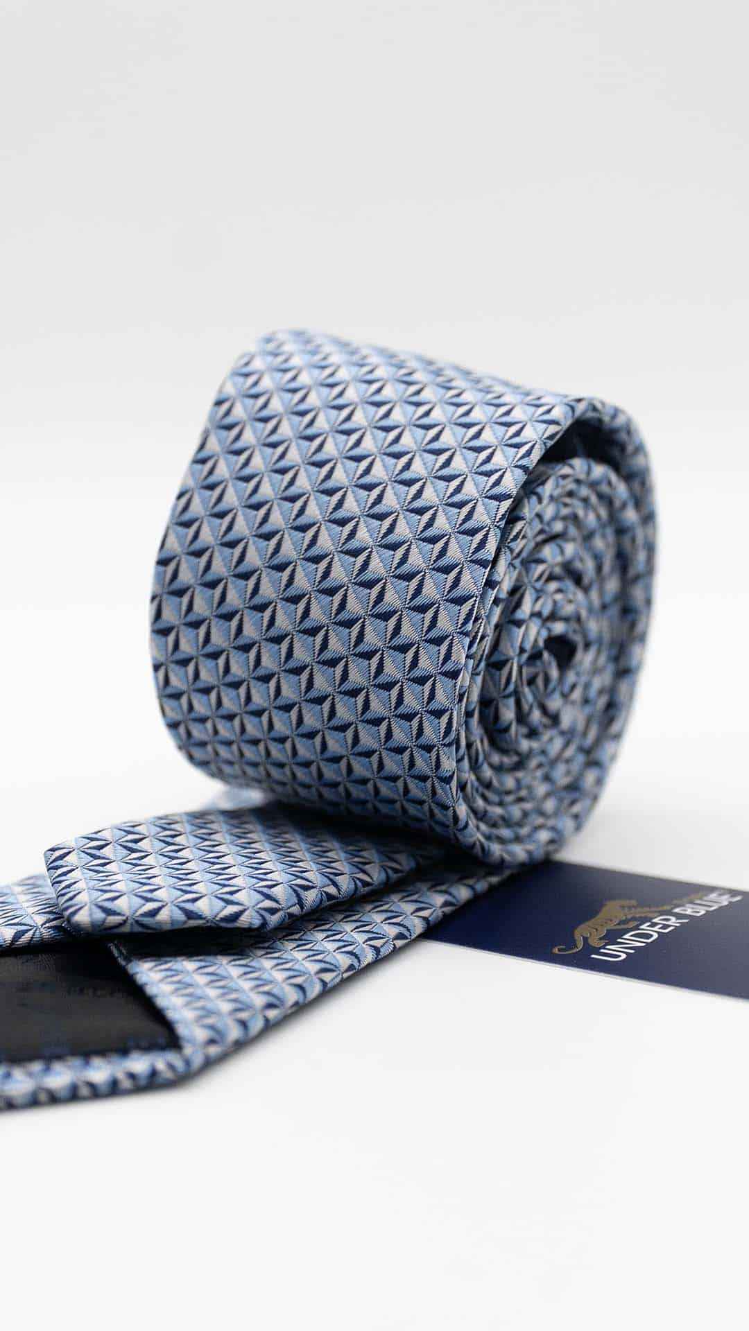 Gravata Skinny Azul e Cinza
