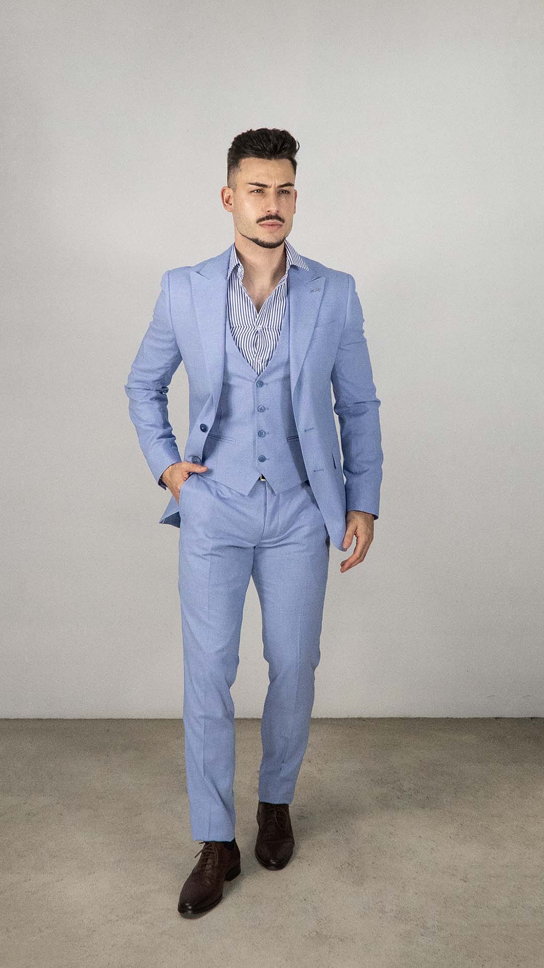 Fato Azul com Colete