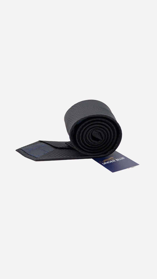 Gravata Skinny Preta com Padrão