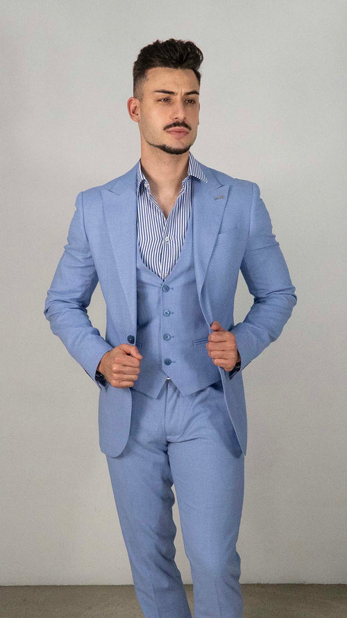 Fato Azul com Colete