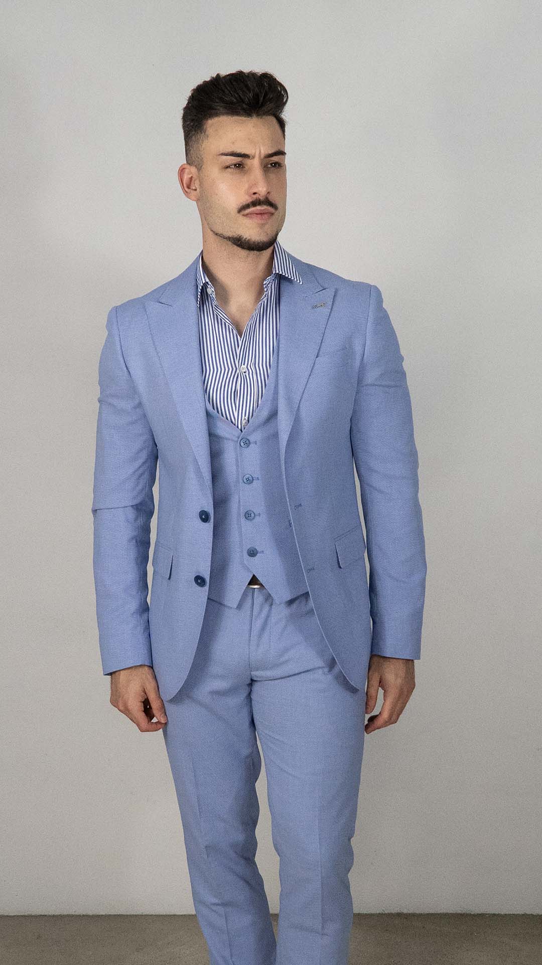 Fato Azul com Colete