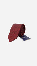 Gravata Skinny Dark Red com Padrão