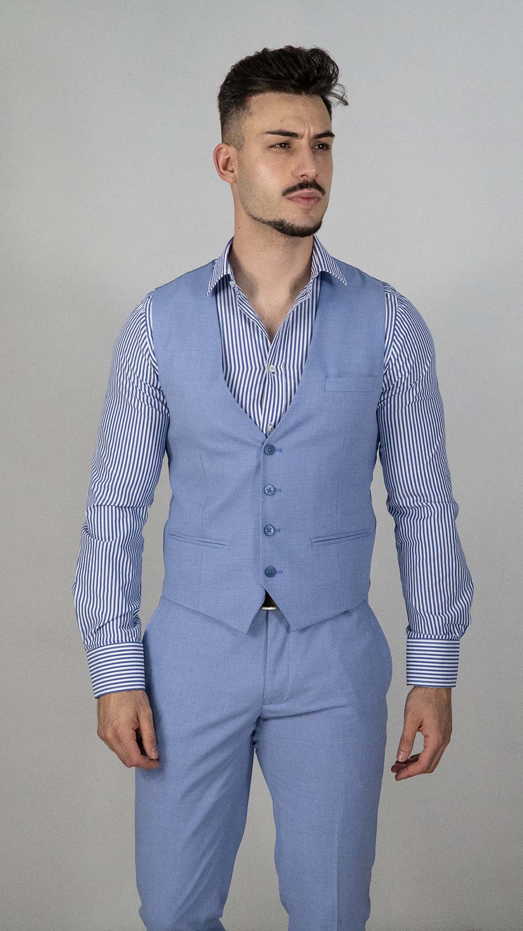 Fato Azul com Colete