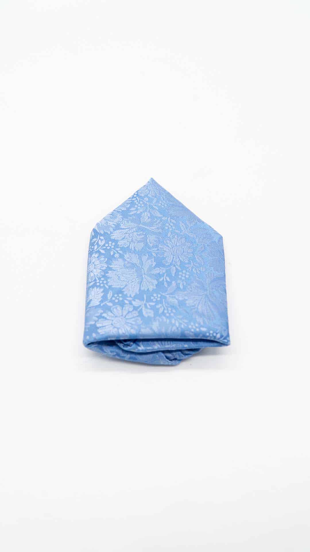 Lenço de Bolso Azul com Padrão
