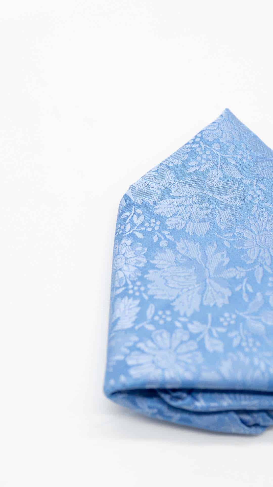 Lenço de Bolso Azul com Padrão