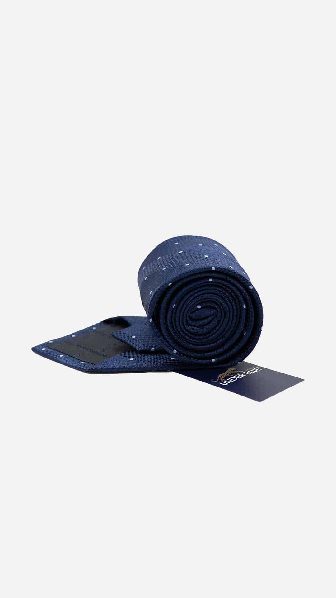 Gravata Regular Azul com Pintas