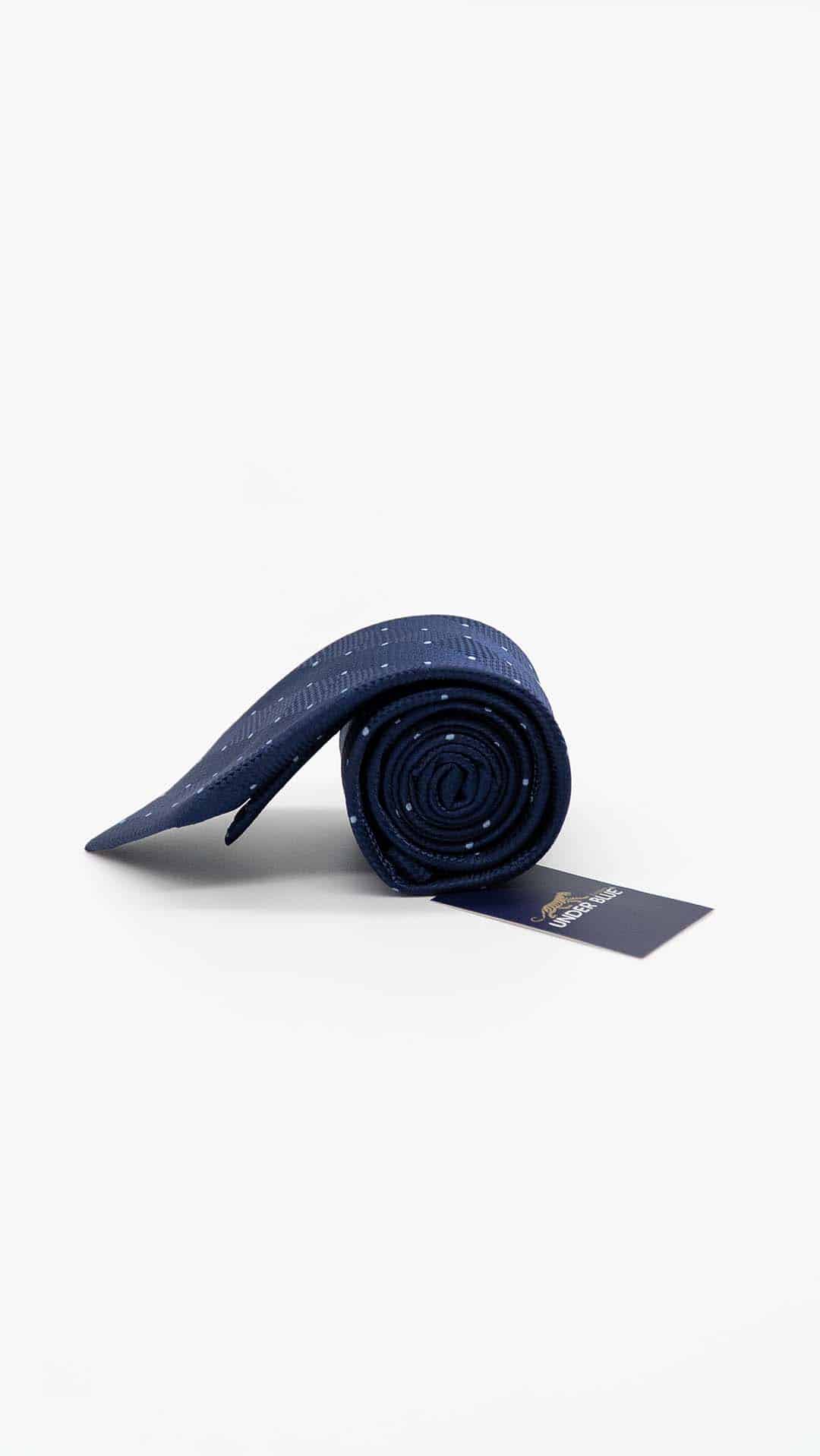 Gravata Regular Azul com Pintas