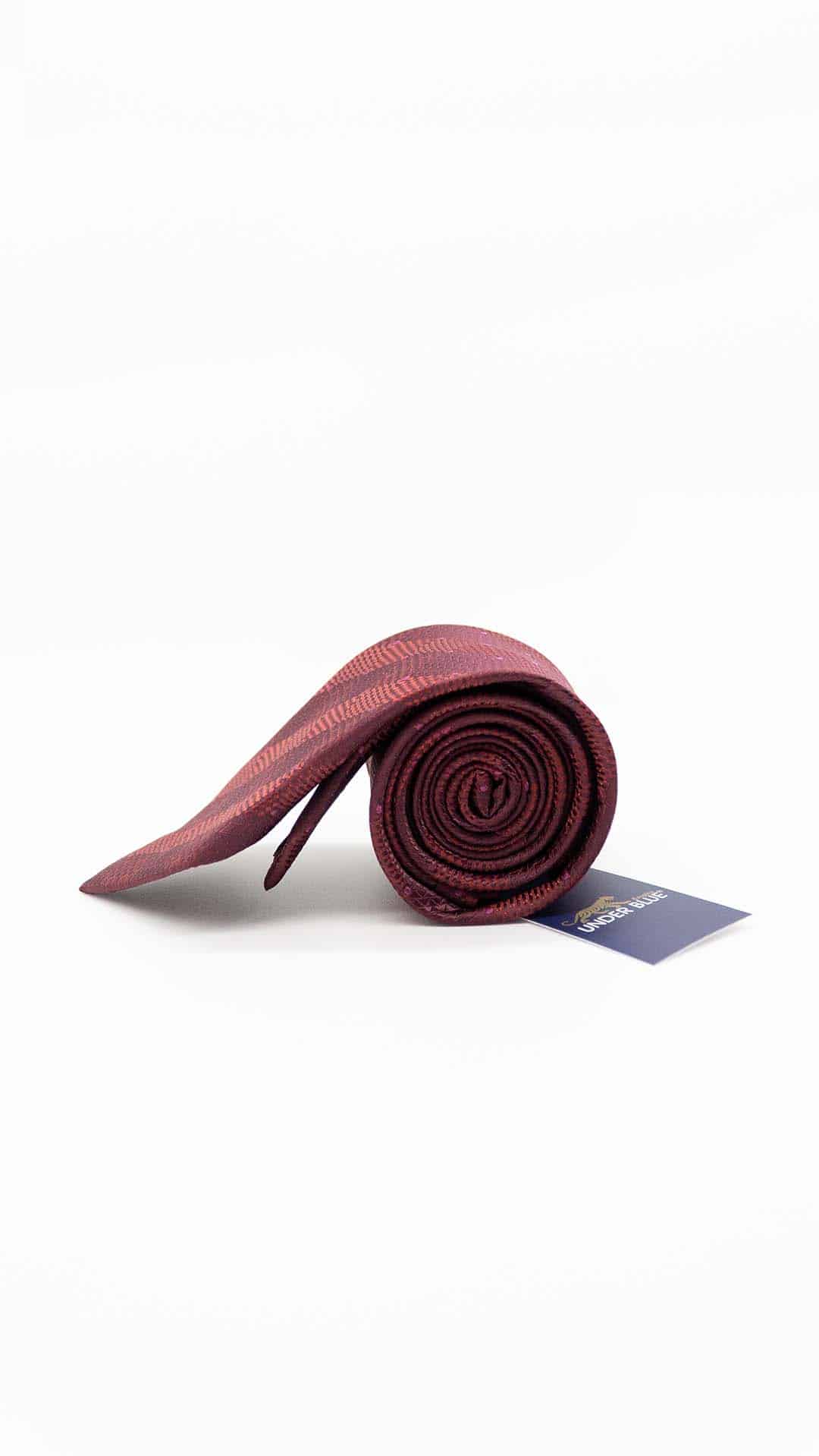 Gravata Regular Vermelha com Pintas Rosa