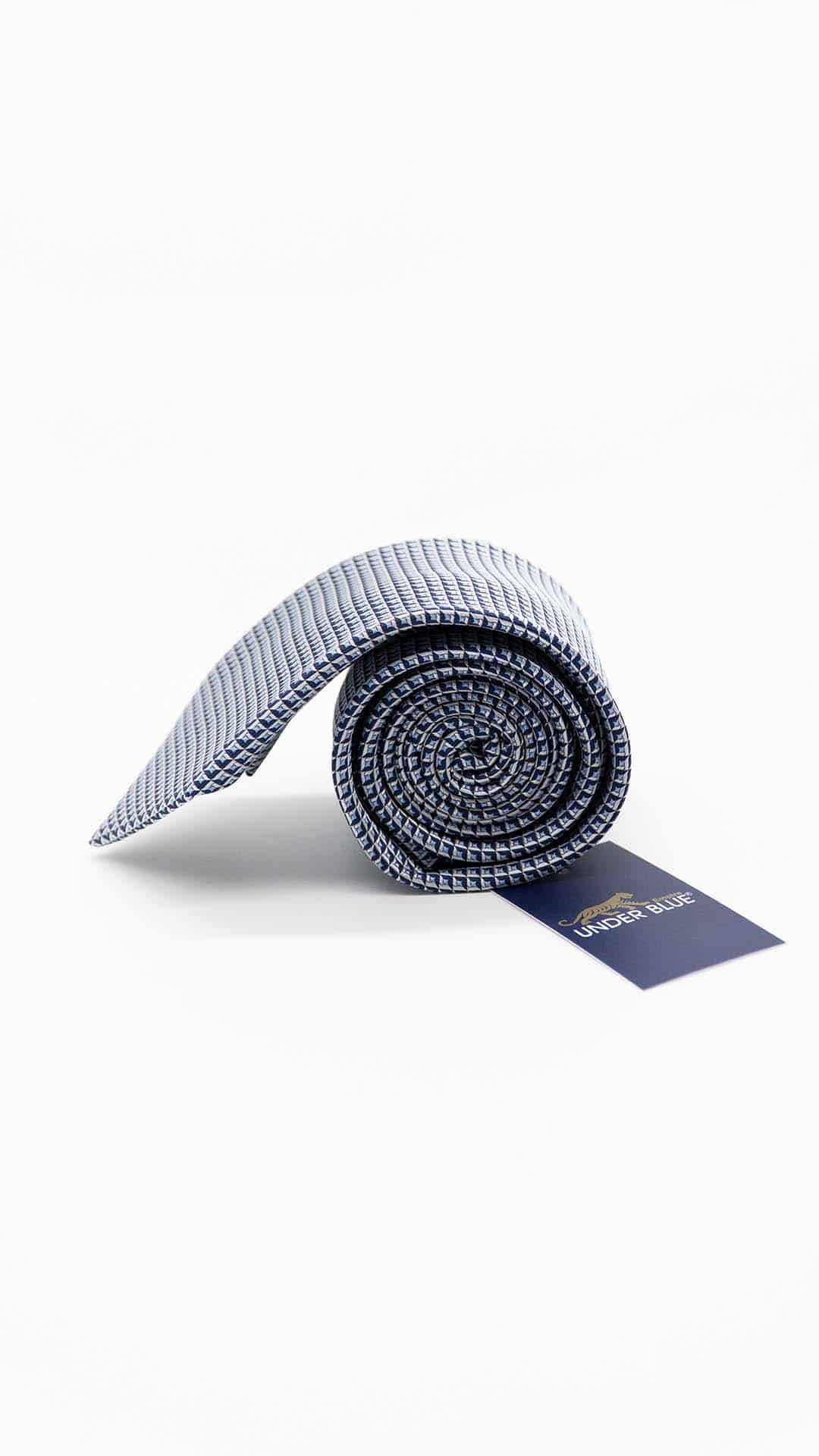 Gravata Axadrezada Azul Marinho