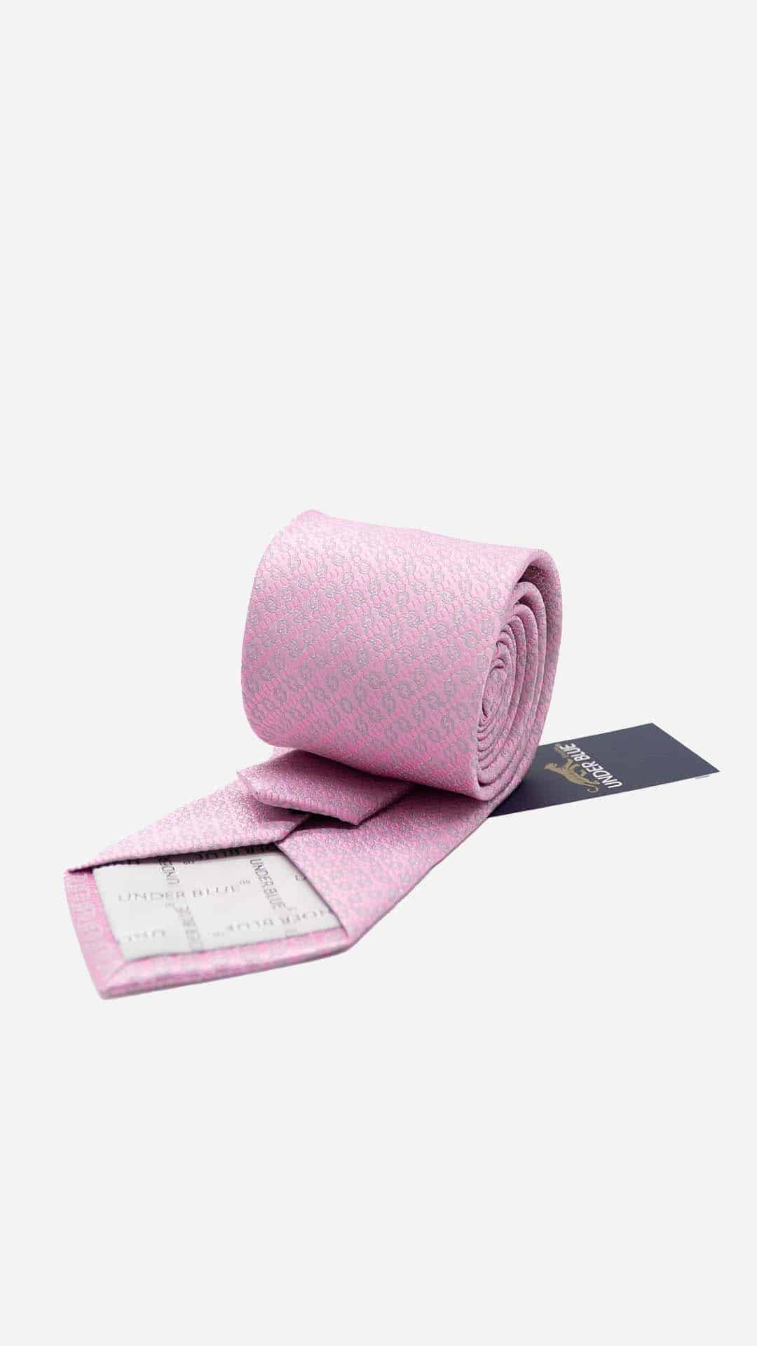 Gravata Regular Rosa com Padrão