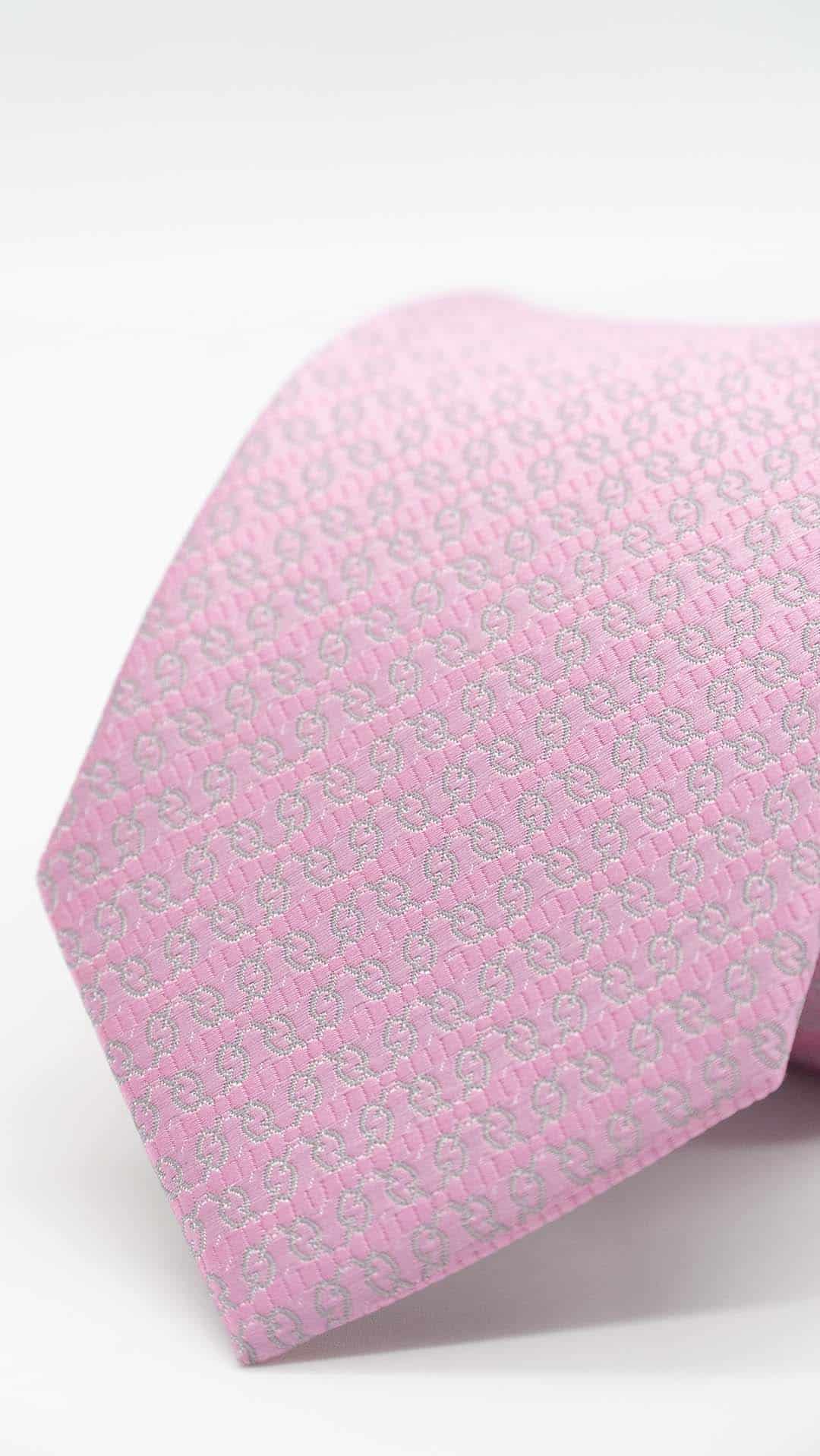 Gravata Regular Rosa com Padrão