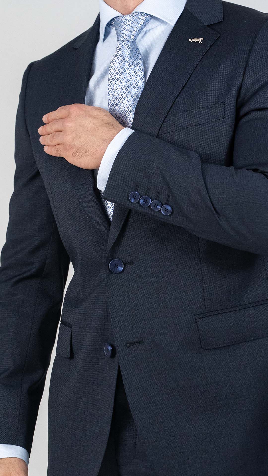 Fato Azul Marinho de Lã
