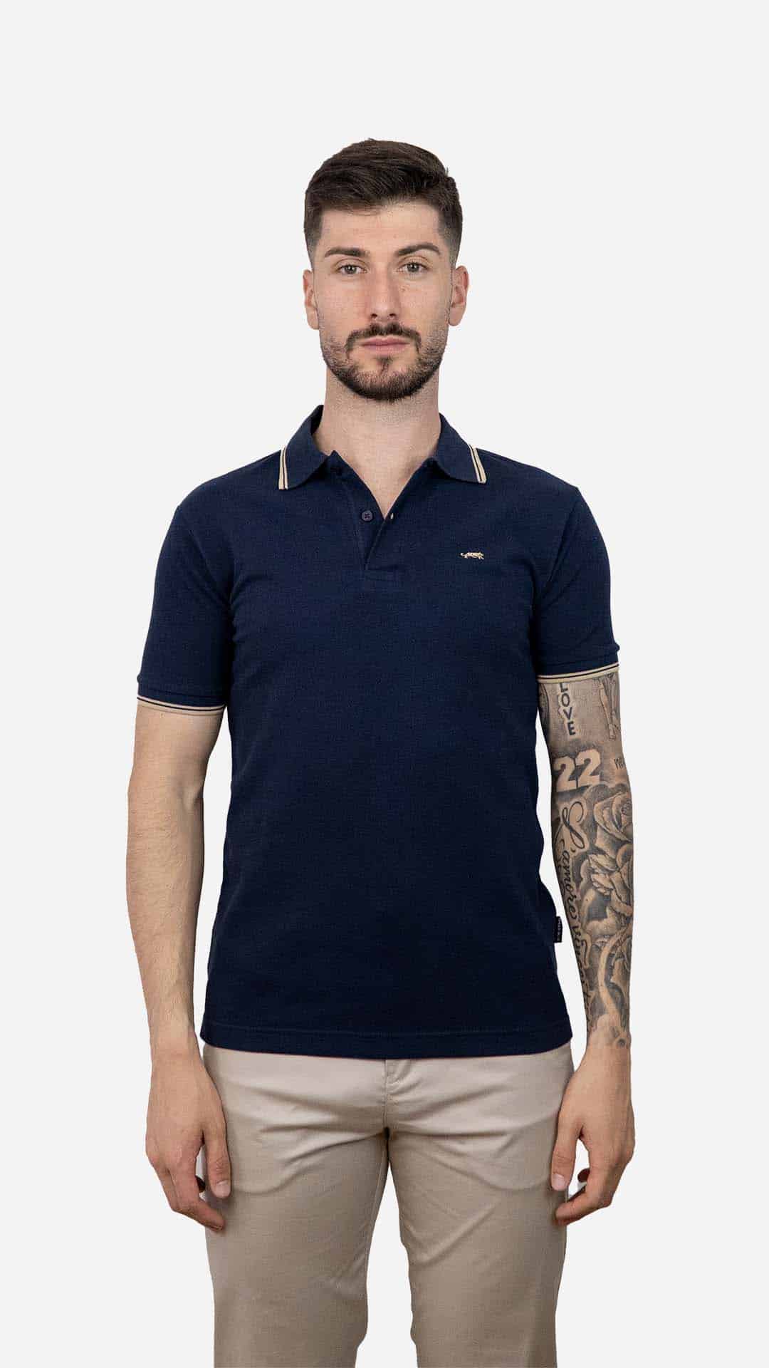 Pólo Stripe Navy