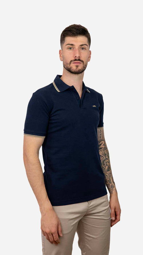 Pólo Stripe Navy
