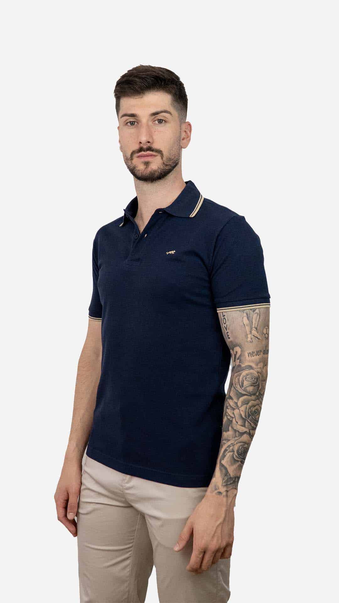 Pólo Stripe Navy