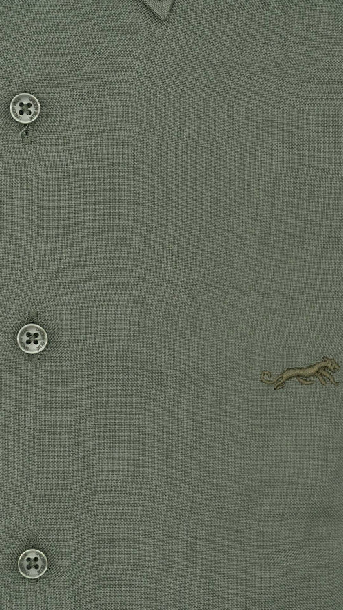 Camisa Linho Verde — vista 2