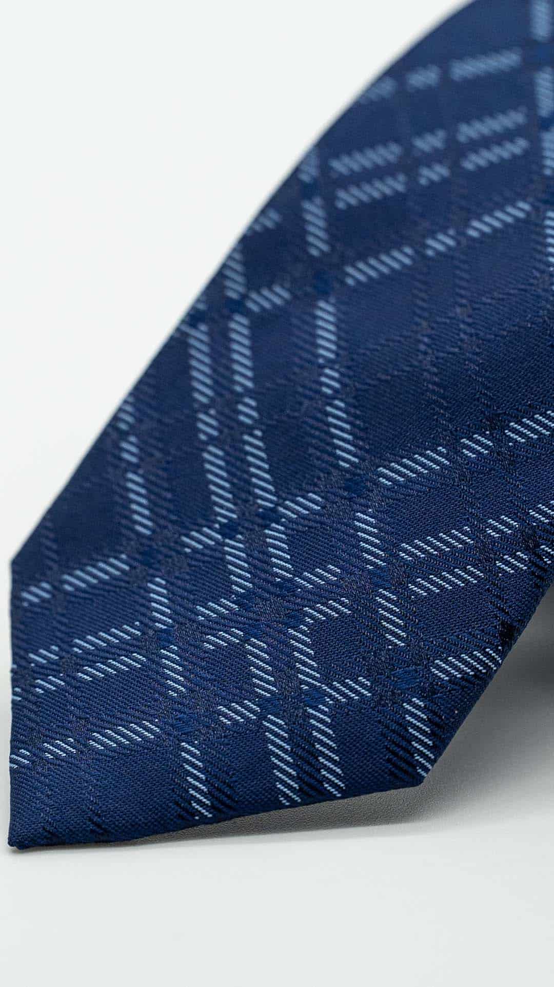 Gravata Skinny Navy com Padrão