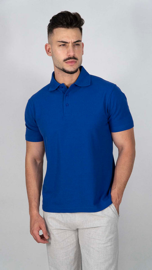 Polo Azul Liso