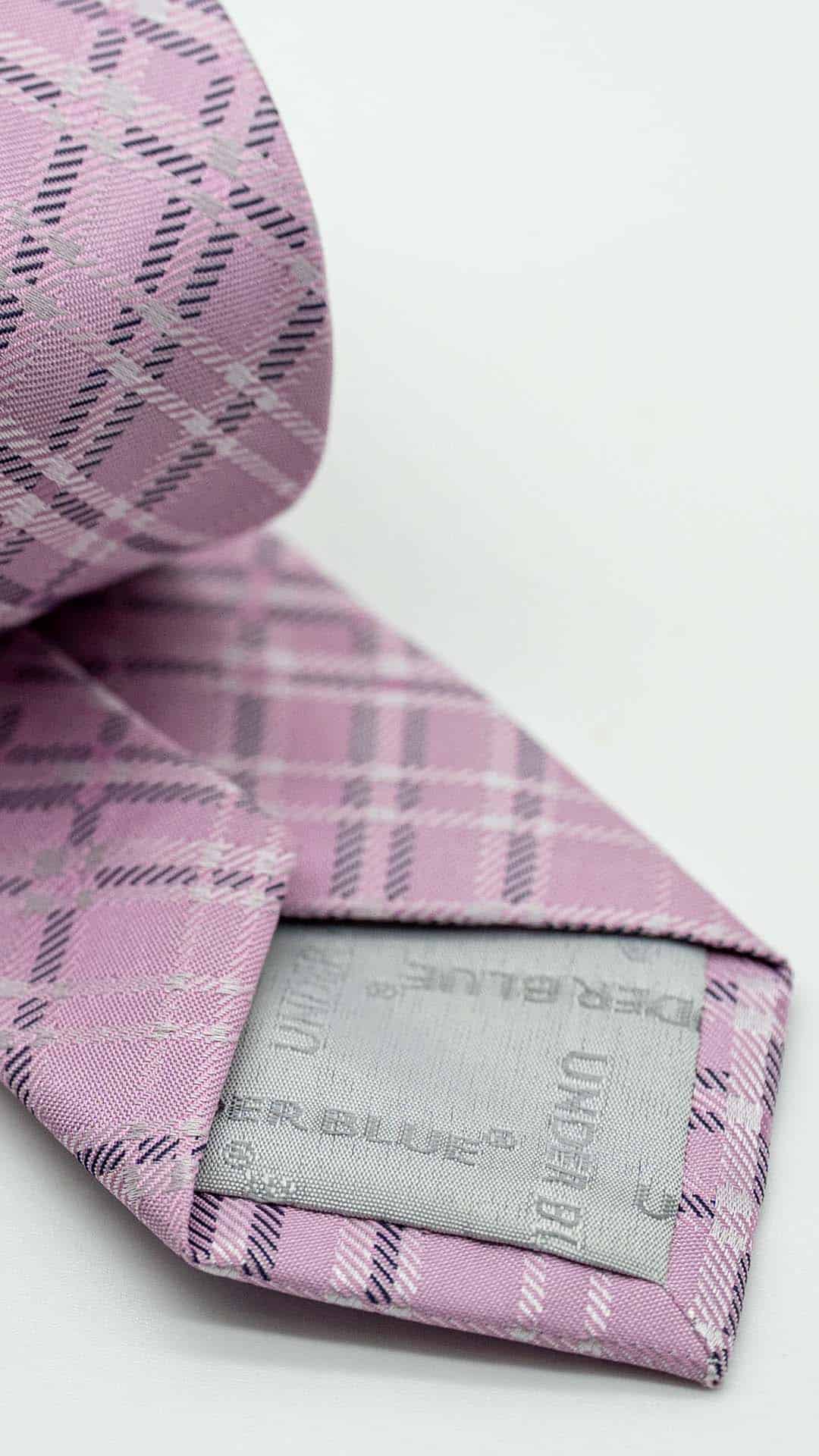 Gravata Skinny Rosa com Padrão