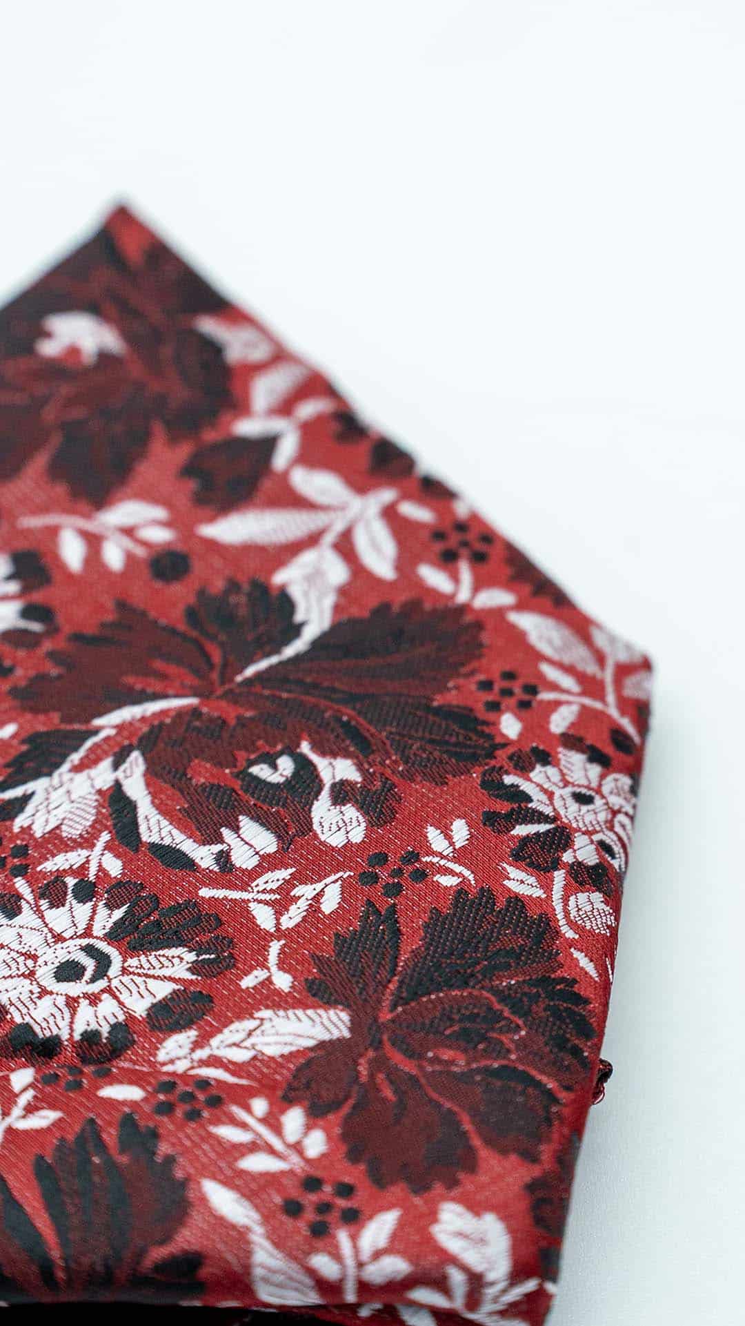 Lenço de Bolso Burgundy