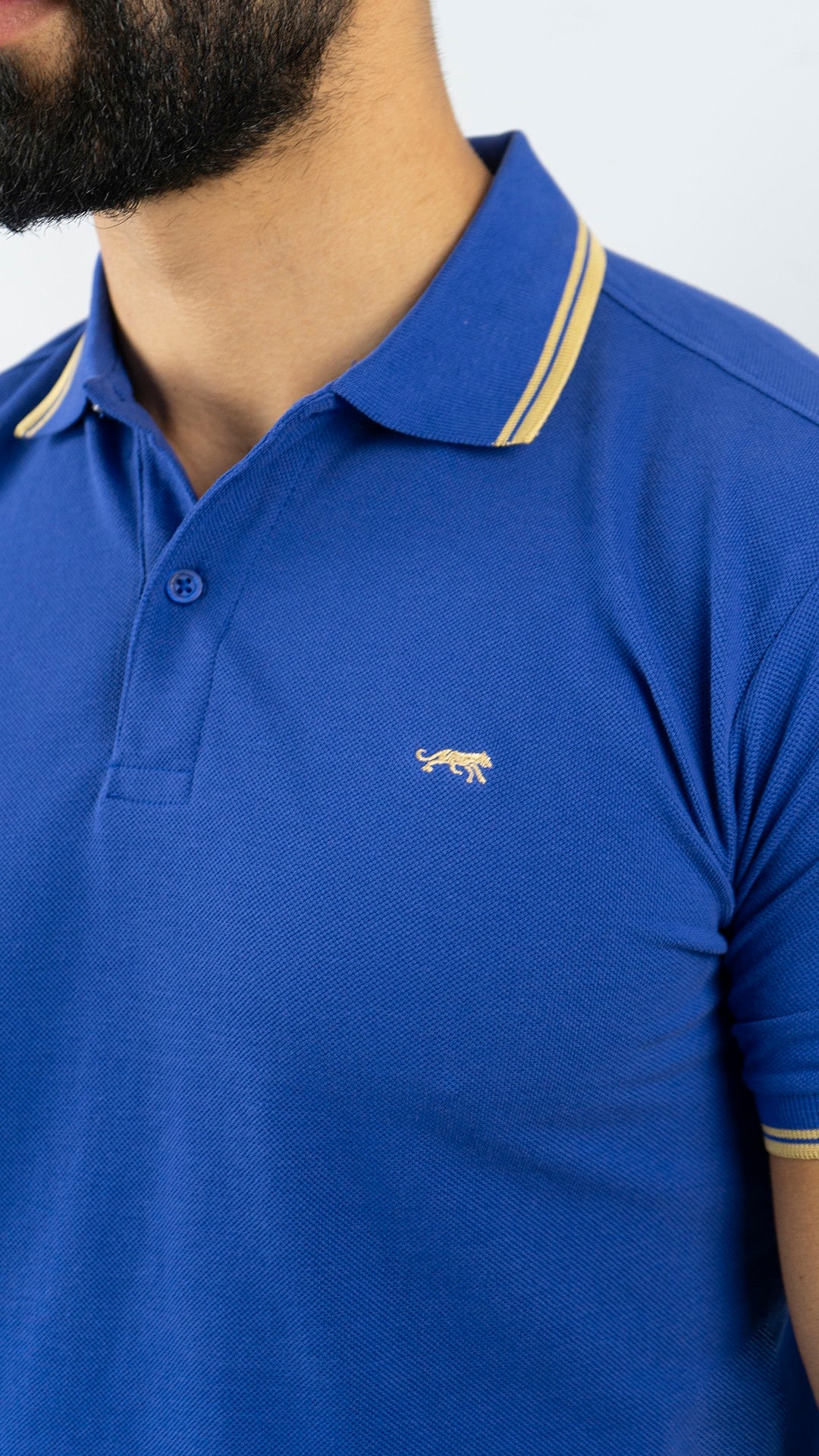 Pólo Stripe Azul Royal