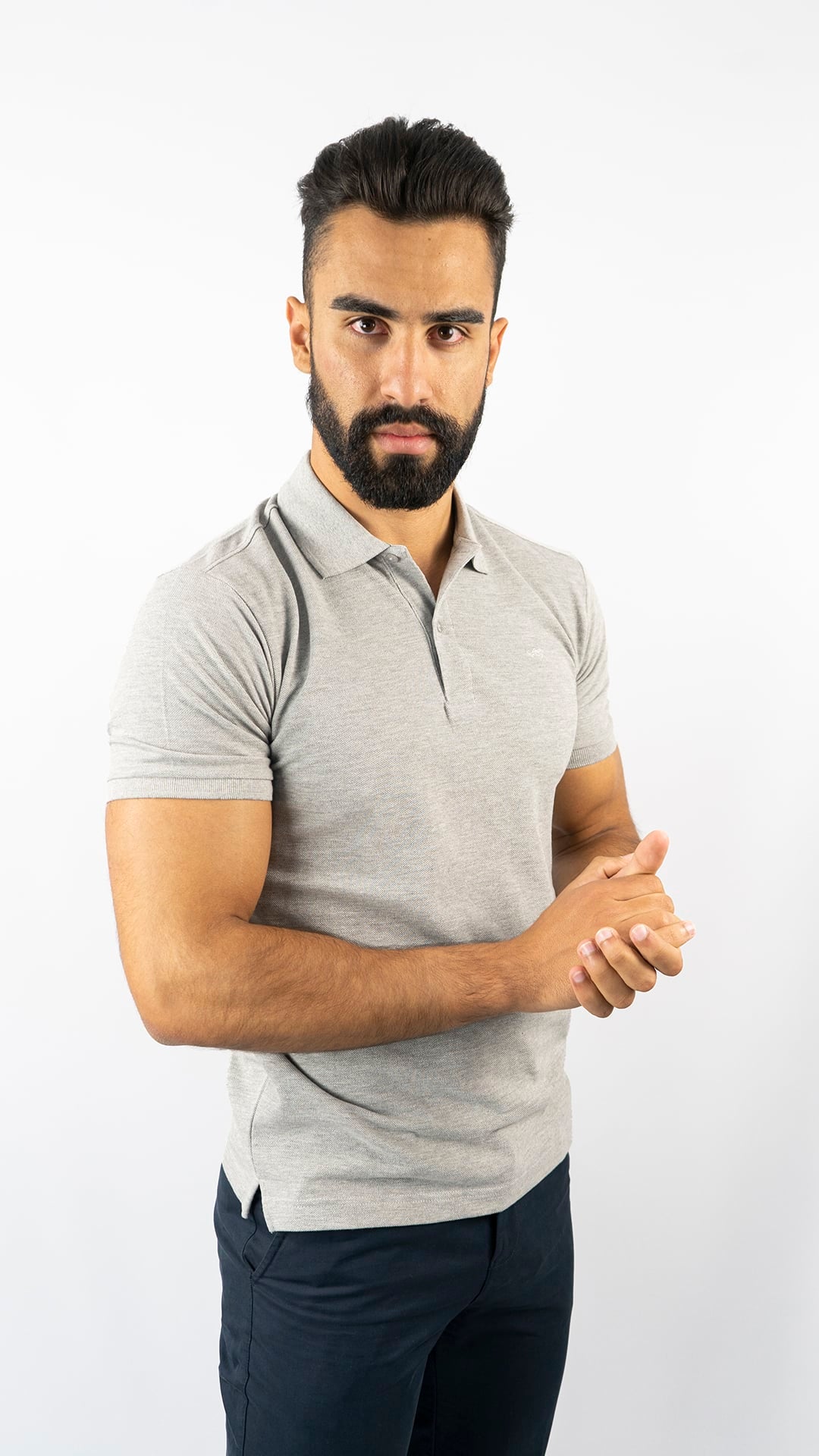 Polo Básico Cinzento