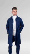Marineblauer Gabardine