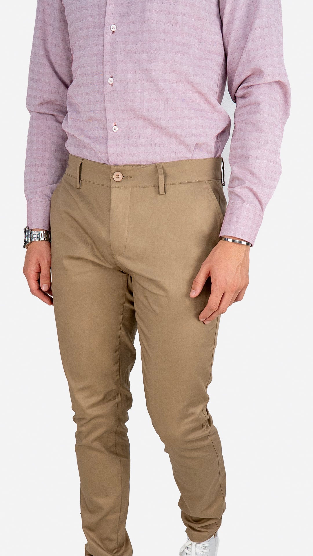 Calça de sarja camel