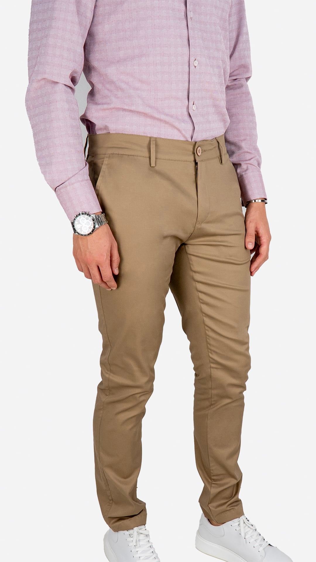 Calça de sarja camel