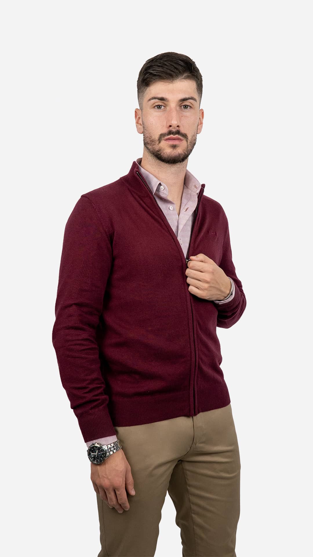 Casaco de Malha Burgundy