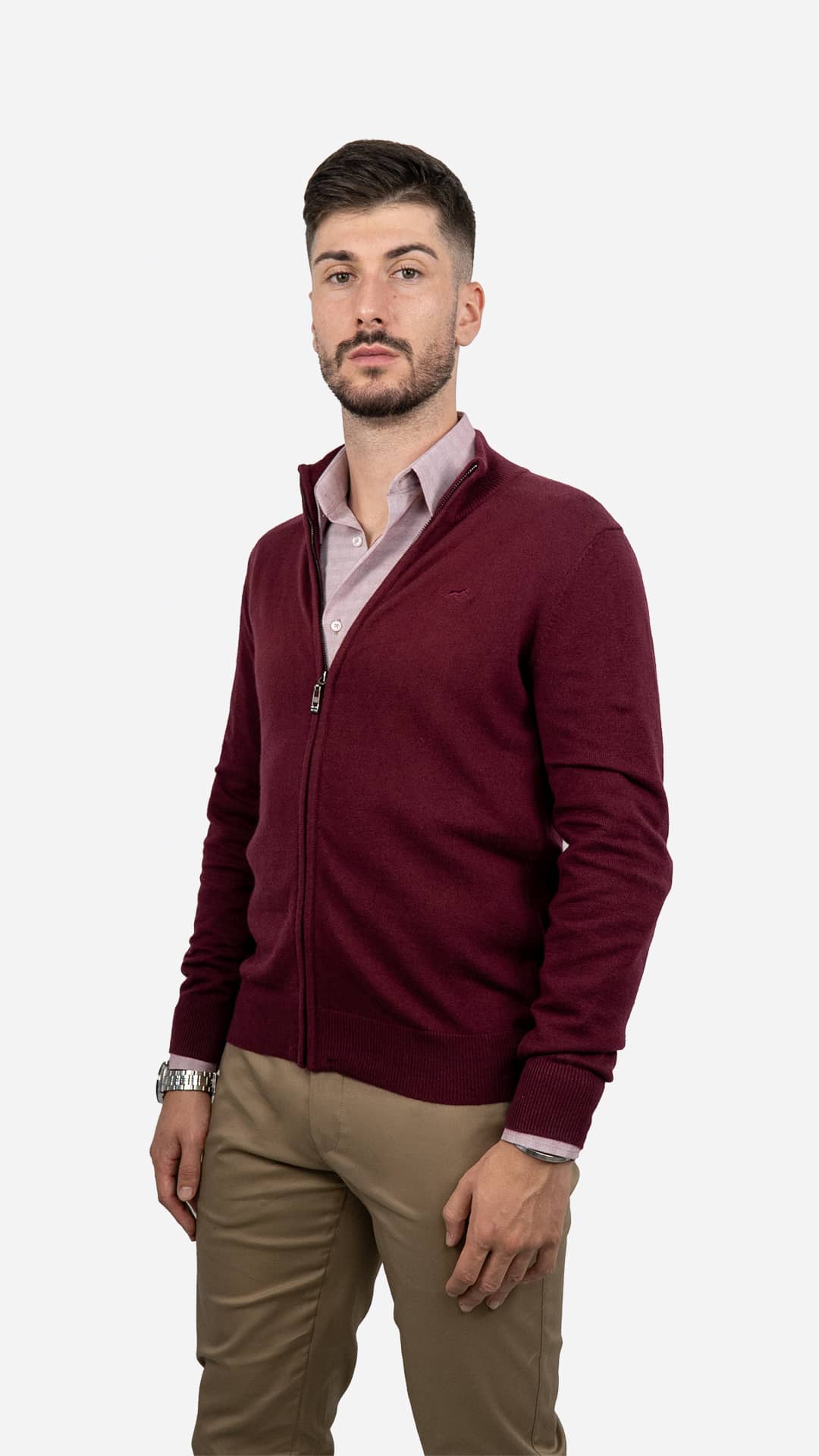 Casaco de Malha Burgundy