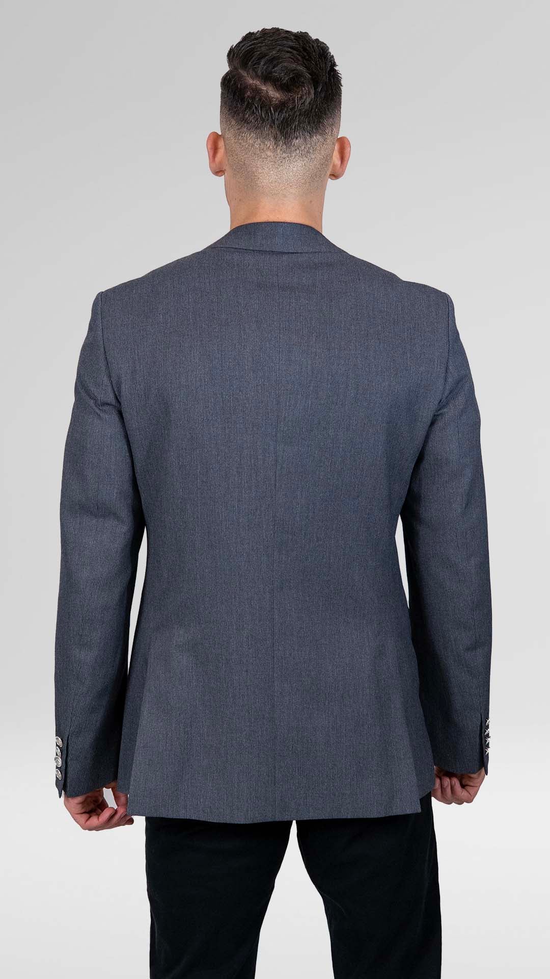 Blazer Cinzento com Botões Prateados
