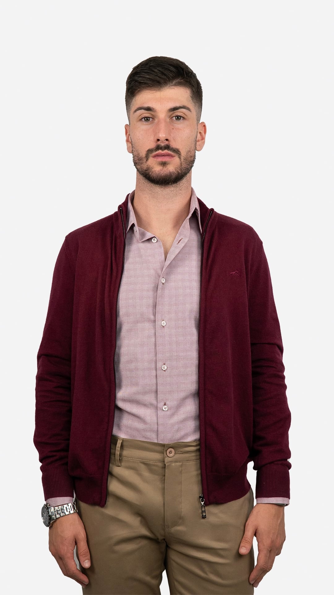 Casaco de Malha Burgundy
