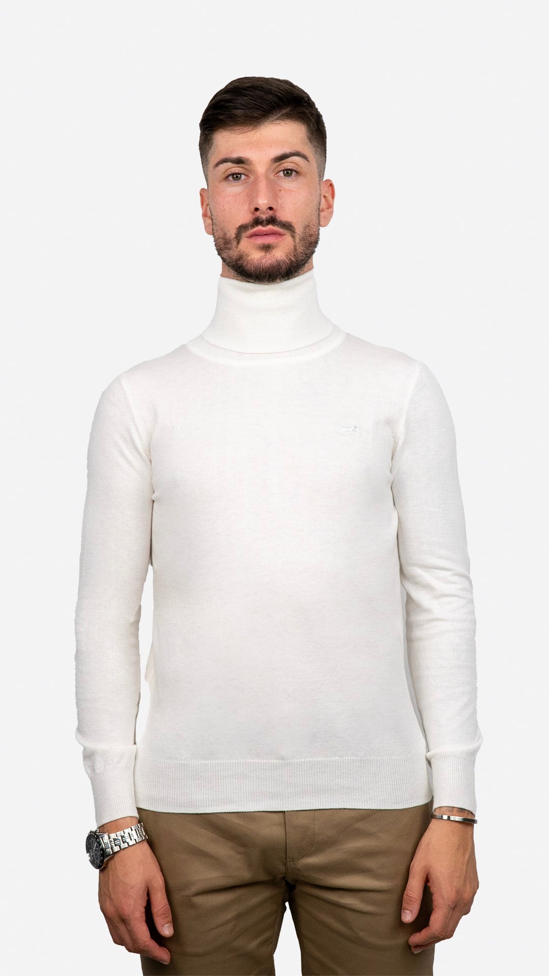Camisola de Gola Alta Branca