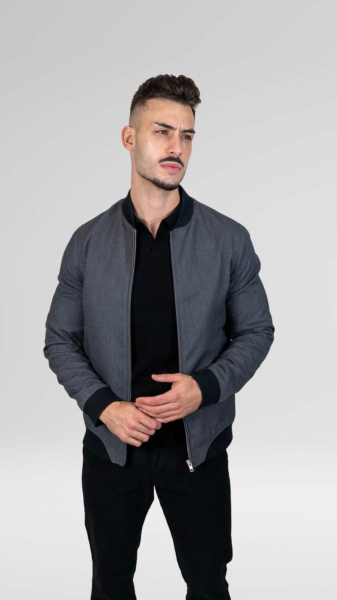 Bomber Básico Cinzento