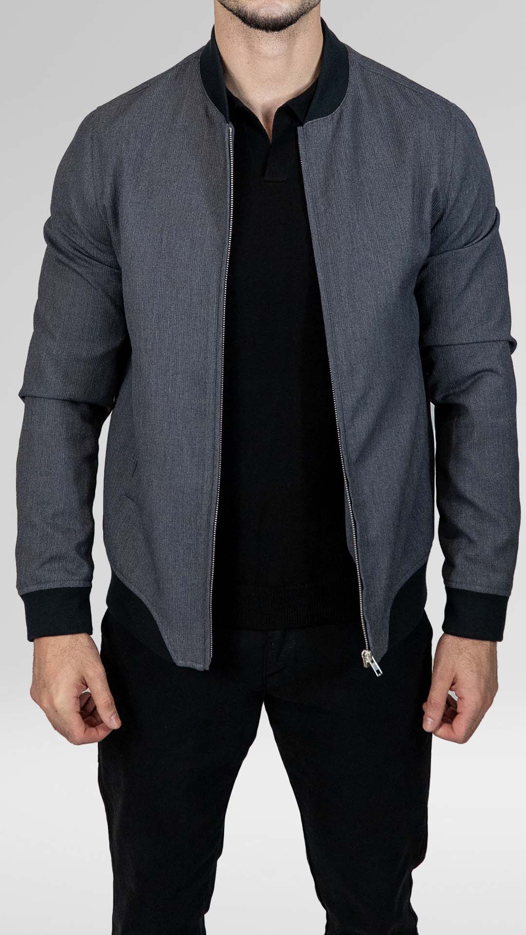 Bomber Básico Cinzento