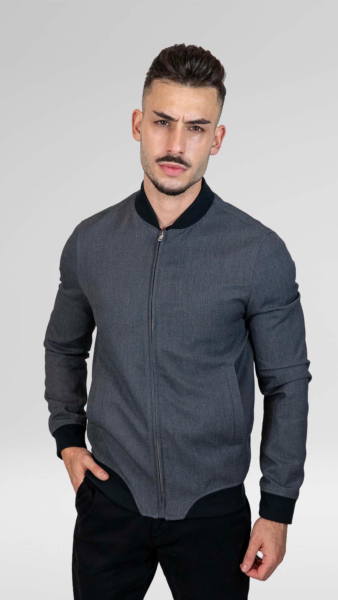Bomber Básico Cinzento