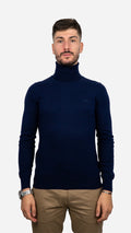 Camisola de Gola Alta Azul