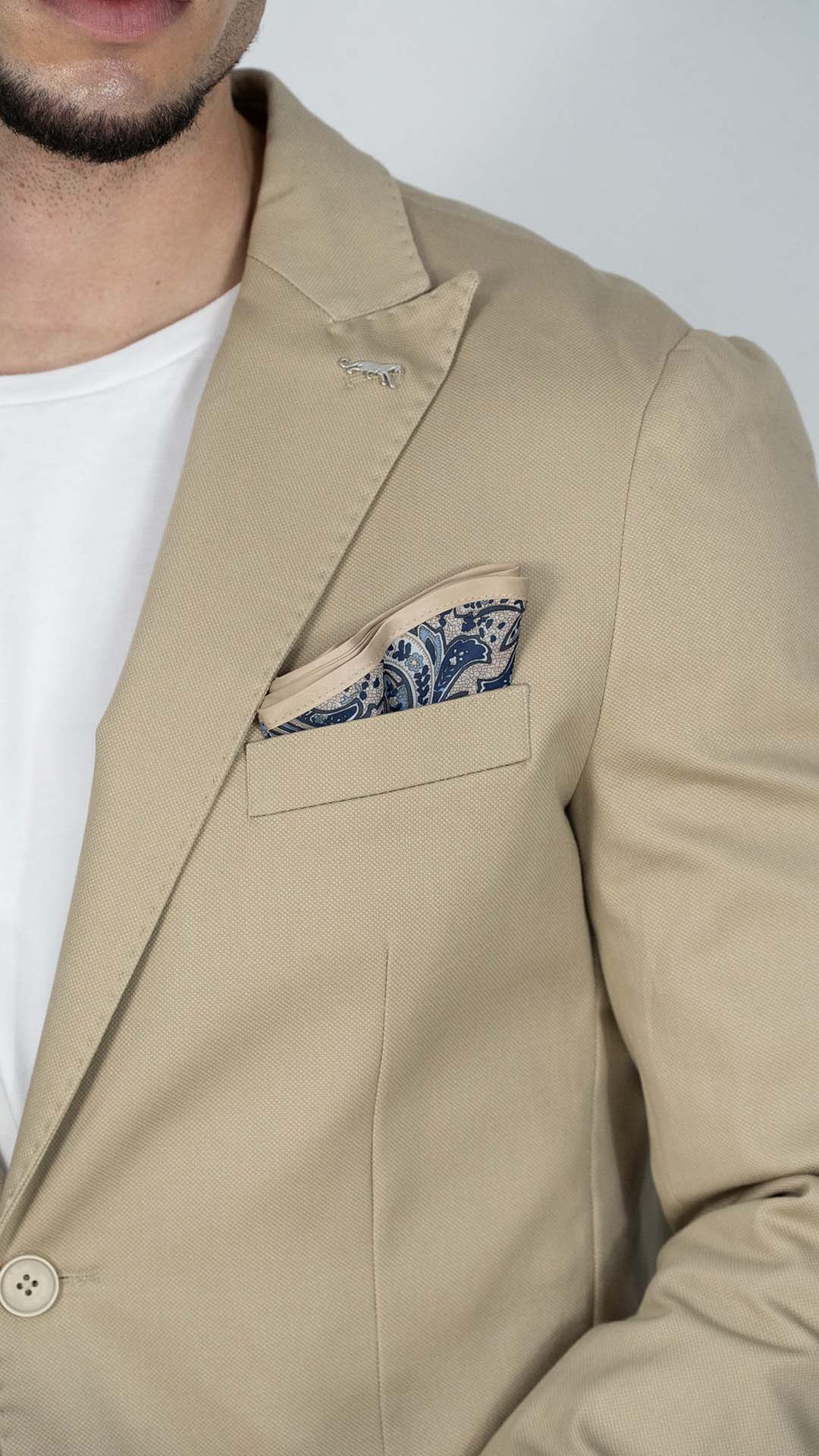 Blazer com Lenço Bege