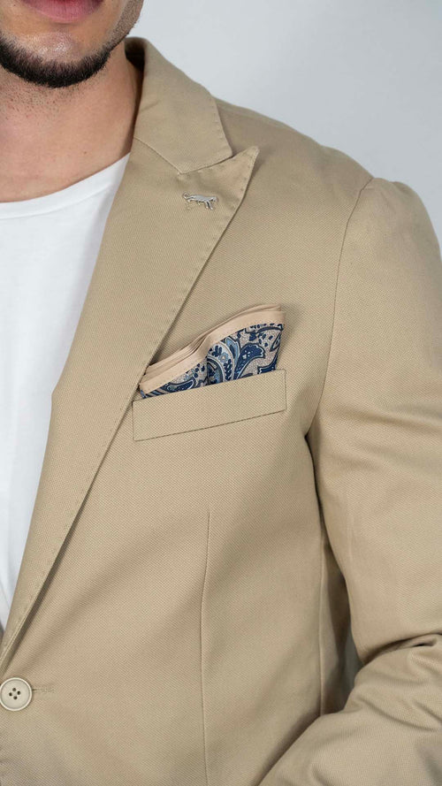 Blazer com Lenço Bege