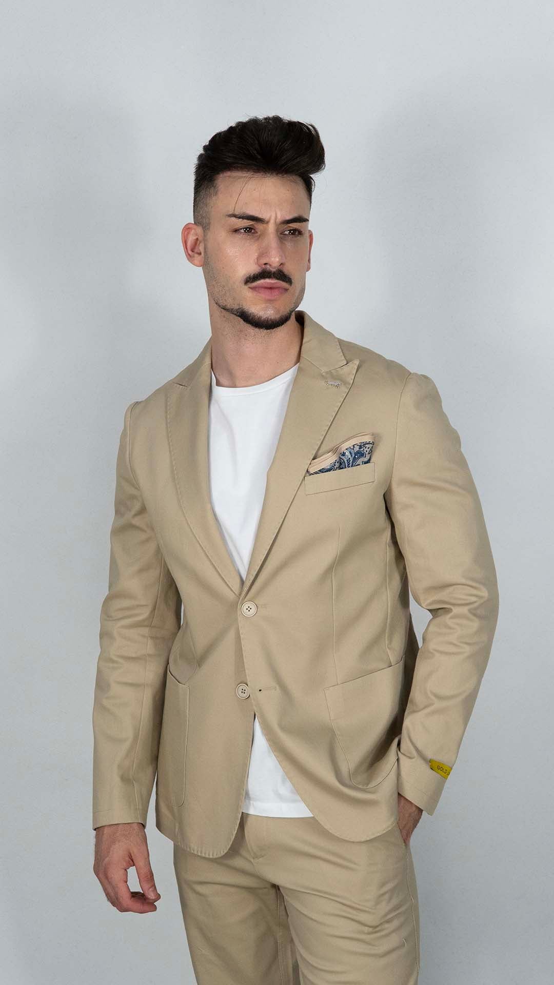 Blazer com Lenço Bege